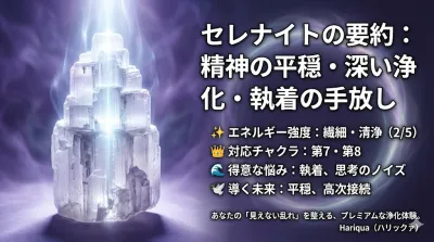 3秒でわかるセレナイトの意味、効果｜パワーストーン辞典