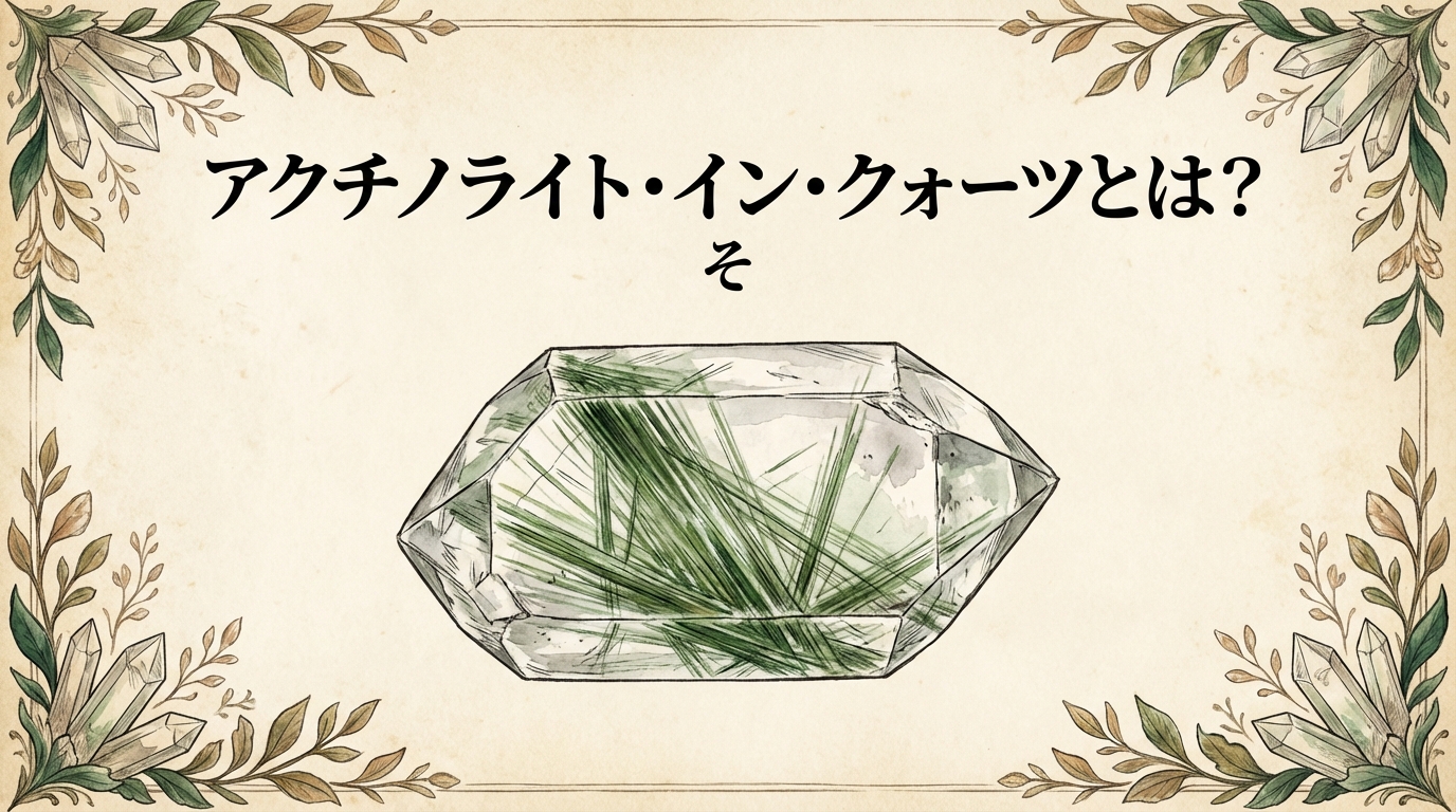 アクチノライト・イン・クォーツとは？その意味と特徴、選び方を詳しく解説