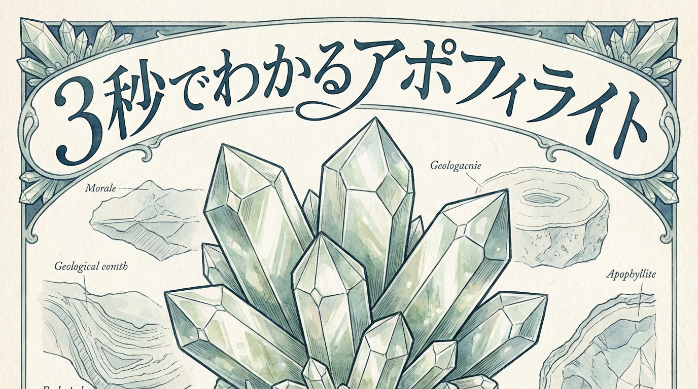 3秒でわかるアポフィライトの意味、効果｜パワーストーン辞典