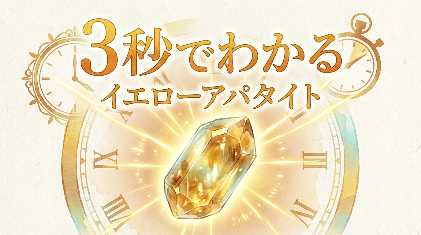 3秒でわかるイエローアパタイトの意味、効果｜パワーストーン辞典