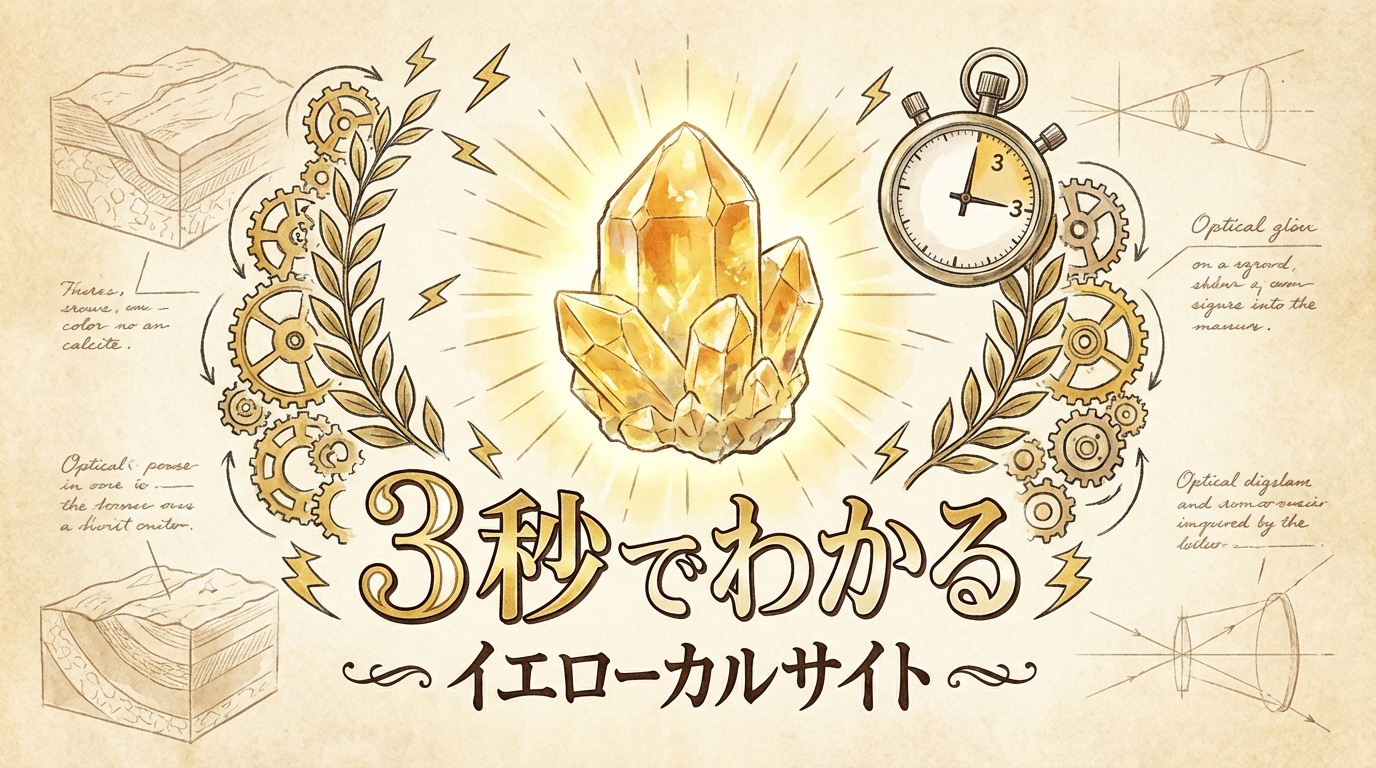 3秒でわかるイエローカルサイトの意味、効果｜パワーストーン辞典