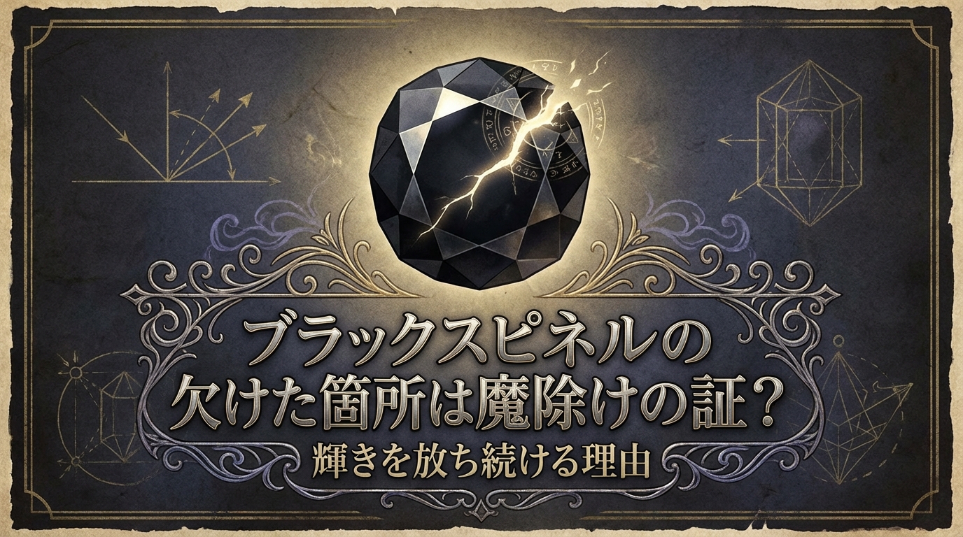 ブラックスピネルの欠けた箇所は魔除けの証？輝きを放ち続ける理由