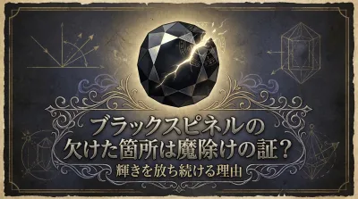 ブラックスピネルの欠けた箇所は魔除けの証？輝きを放ち続ける理由