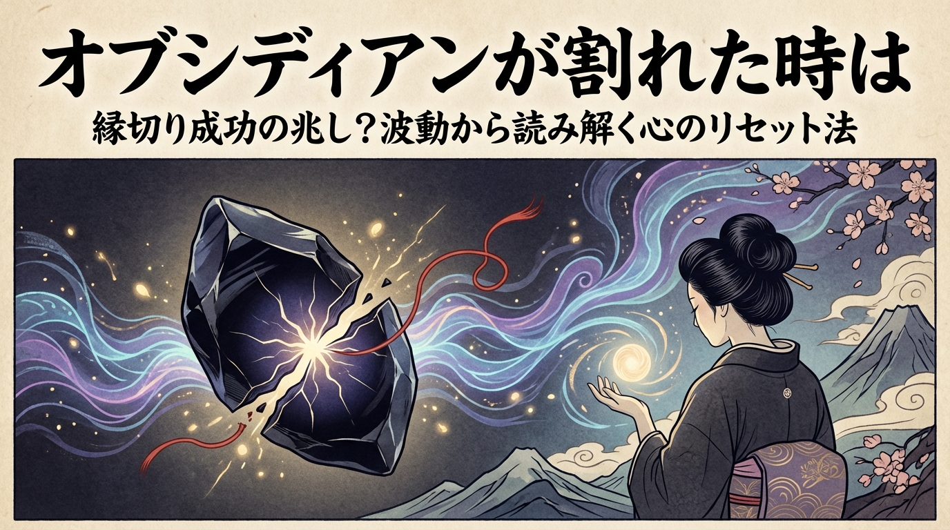 オブシディアンが割れた時は縁切り成功の兆し？波動から読み解く心のリセット法