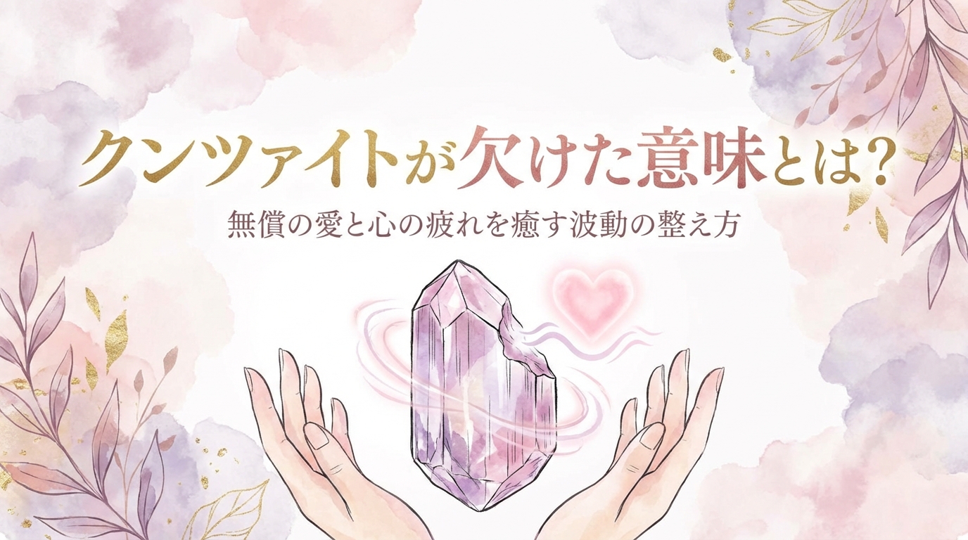 クンツァイトが欠けた意味とは？無償の愛と心の疲れを癒す波動の整え方