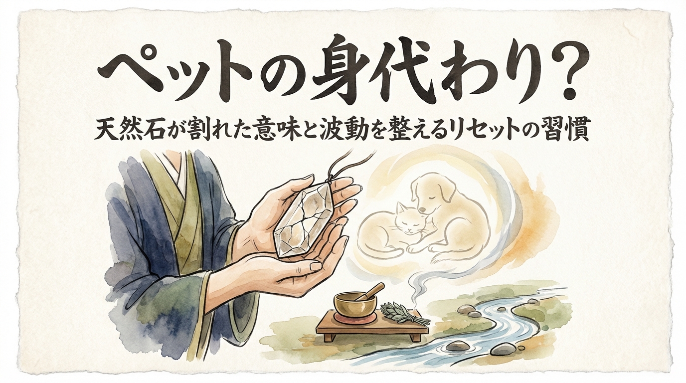 ペットの身代わり？天然石が割れた意味と波動を整えるリセットの習慣