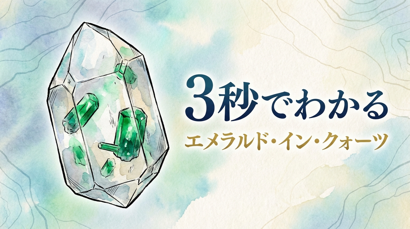 3秒でわかるエメラルド・イン・クォーツの意味、効果｜パワーストーン辞典