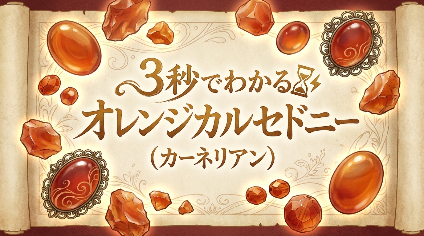 3秒でわかるオレンジカルセドニー（カーネリアン）の意味、効果｜パワーストーン辞典