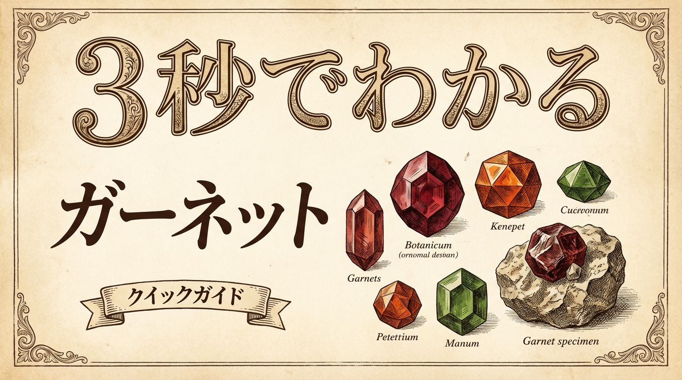3秒でわかるガーネットの意味、効果｜パワーストーン辞典