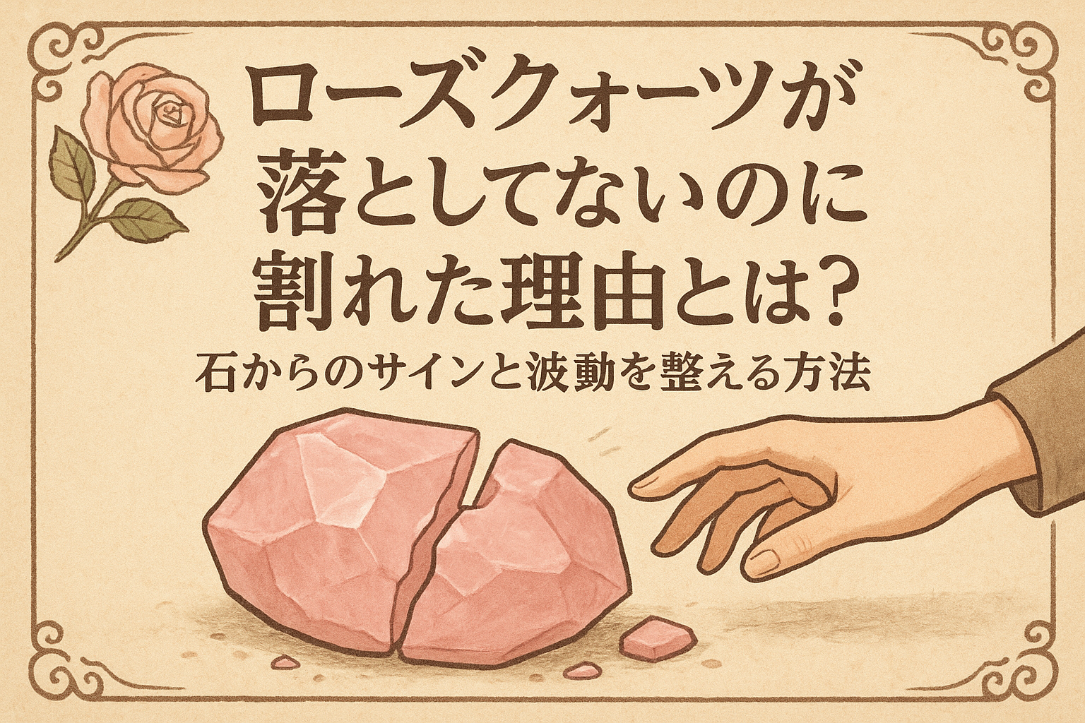 ローズクォーツが落としてないのに割れた理由とは？石からのサインと波動を整える方法
