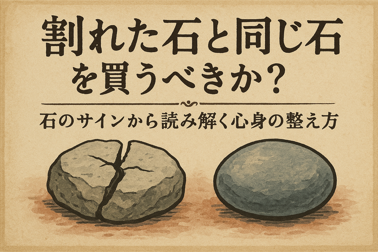 割れた石と同じ石を買うべきか?石のサインから読み解く心身の整え方