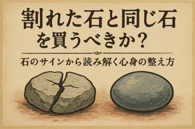 割れた石と同じ石を買うべきか？石のサインから読み解く心身の整え方