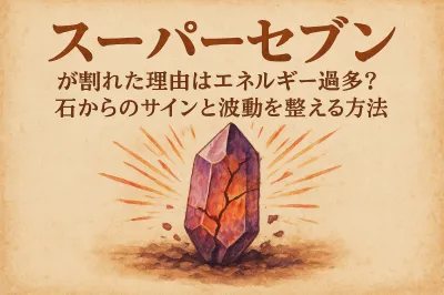 スーパーセブンが割れた理由はエネルギー過多？石からのサインと波動を整える方法