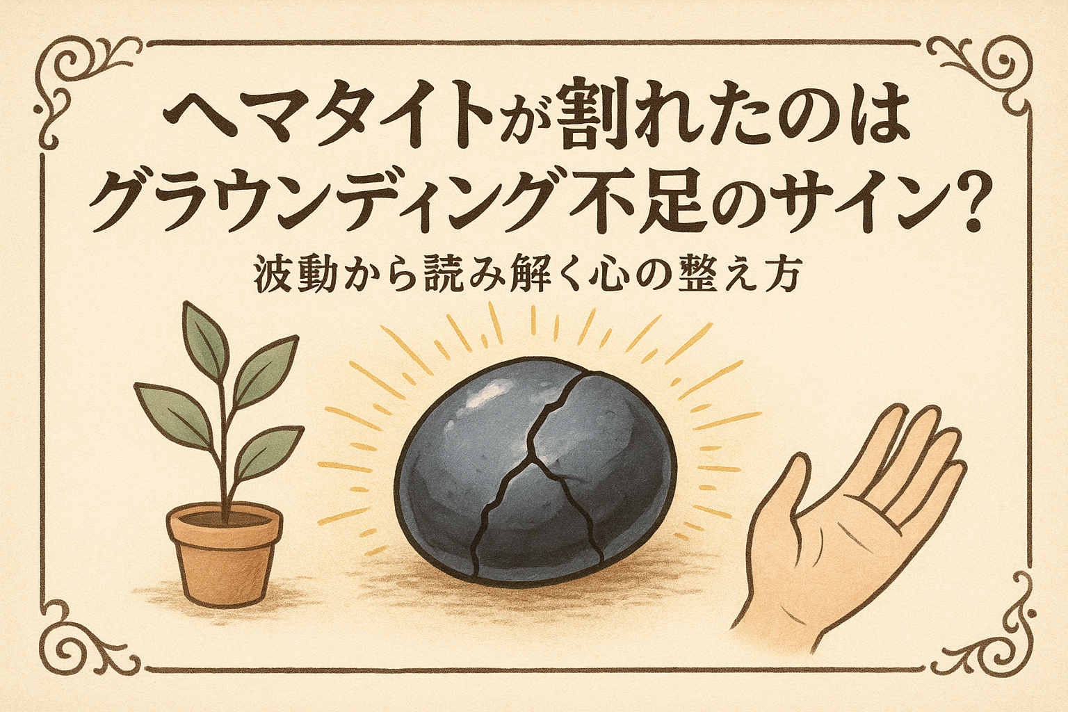 ヘマタイトが割れたのはグラウンディング不足のサイン？波動から読み解く心の整え方