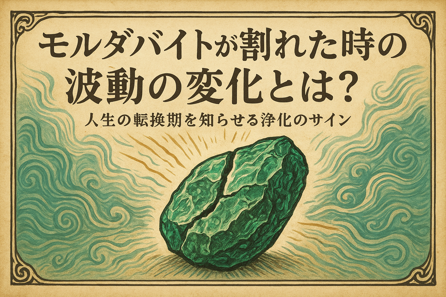 モルダバイトが割れた時の波動の変化とは？人生の転換期を知らせる浄化のサイン