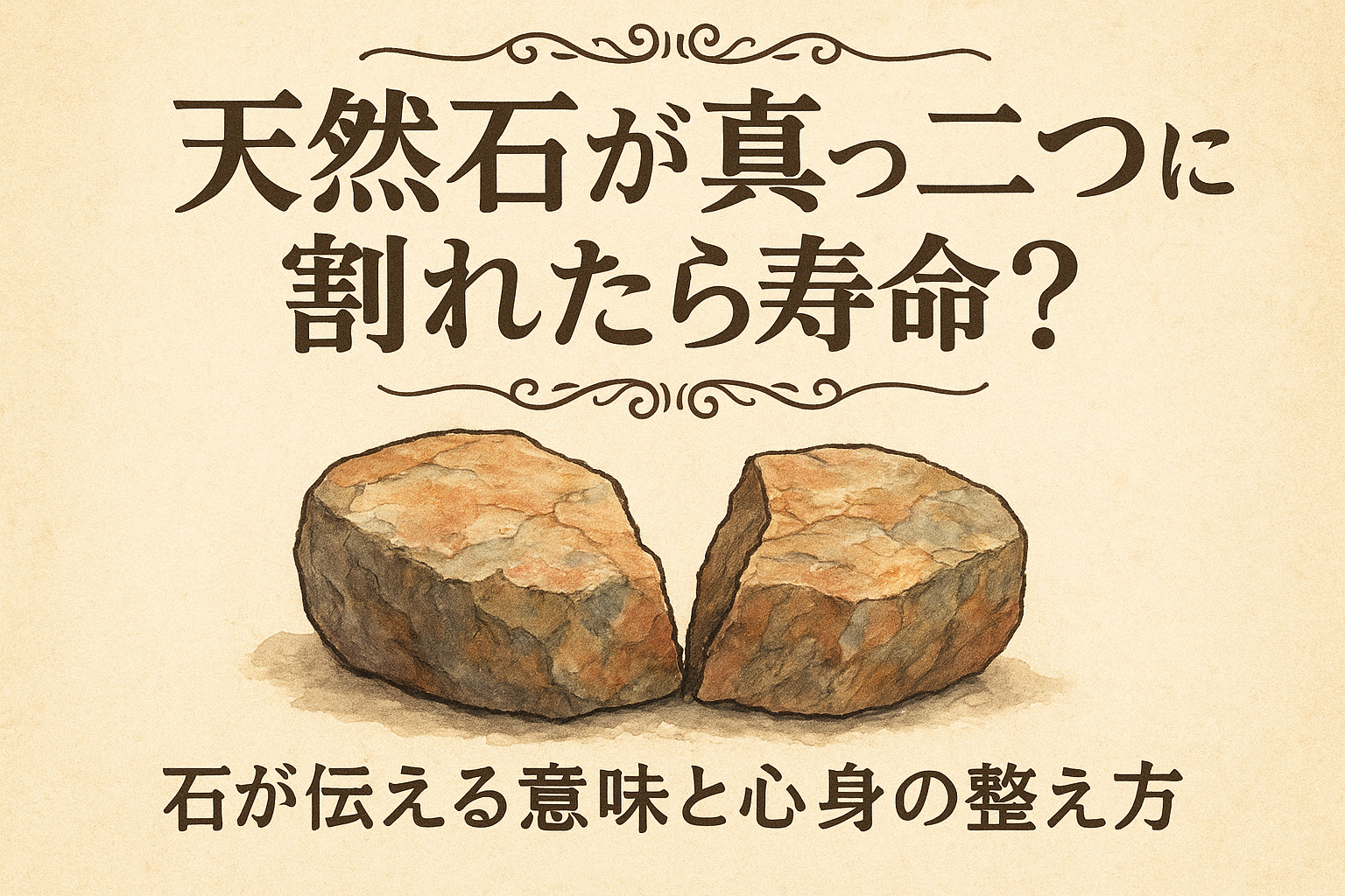 天然石が真っ二つに割れたら寿命？石が伝える意味と心身の整え方