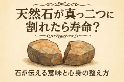 天然石が真っ二つに割れたら寿命？石が伝える意味と心身の整え方