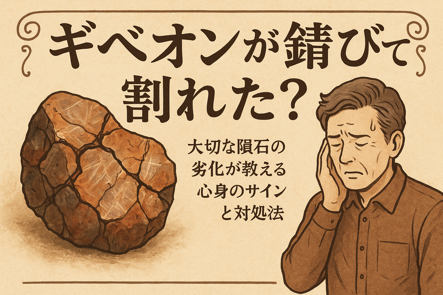 「ギベオンが錆びて割れた？」大切な隕石の劣化が教える心身のサインと対処法