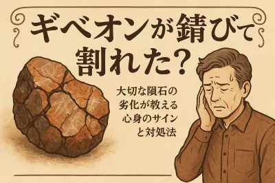 「ギベオンが錆びて割れた？」大切な隕石の劣化が教える心身のサインと対処法
