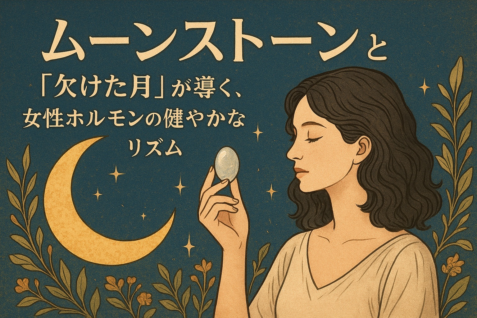ムーンストーンと「欠けた月」が導く、女性ホルモンの健やかなリズム