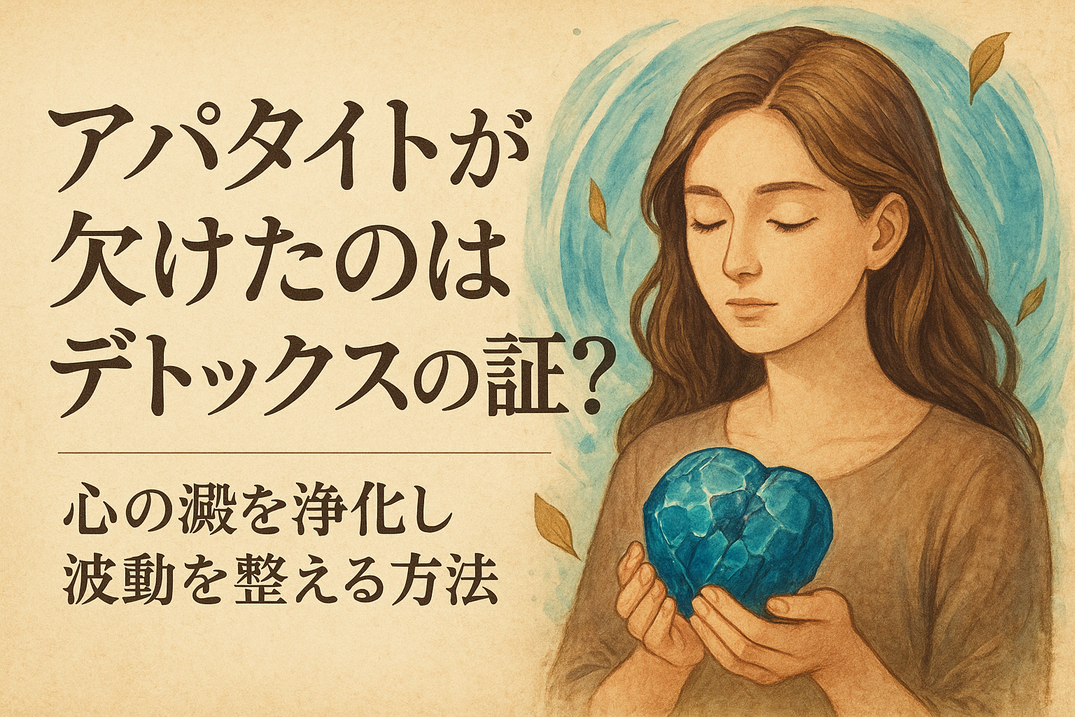 アパタイトが欠けたのはデトックスの証?心の澱を浄化し波動を整える方法