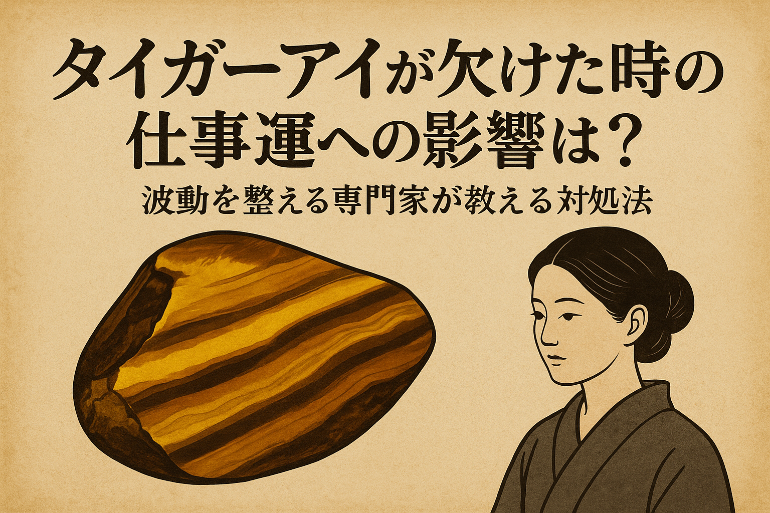タイガーアイが欠けた時の仕事運への影響は？波動を整える専門家が教える対処法