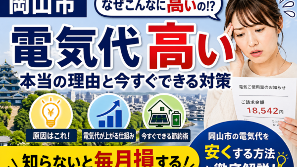 【2026年最新】岡山市の電気代が高い理由と今すぐ下げる具体策（知らないと毎月損する）