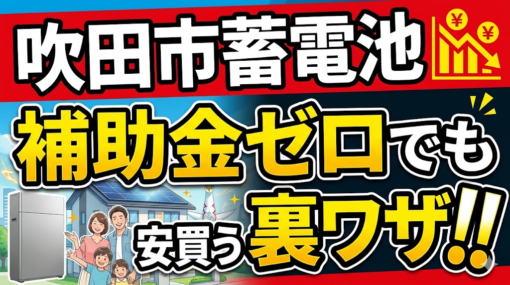 吹田市 蓄電池補助金