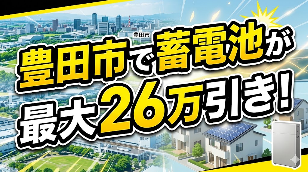 豊田市 蓄電池補助金