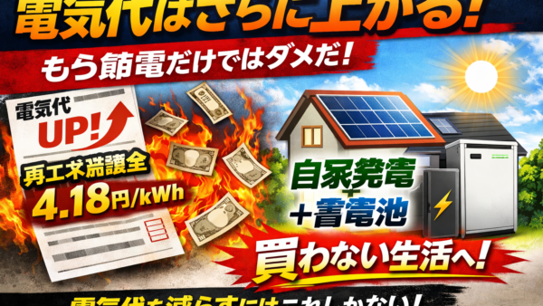 【2026年最新】電気代高騰の原因と対策｜再エネ賦課金4.18円時代に家計を守る方法