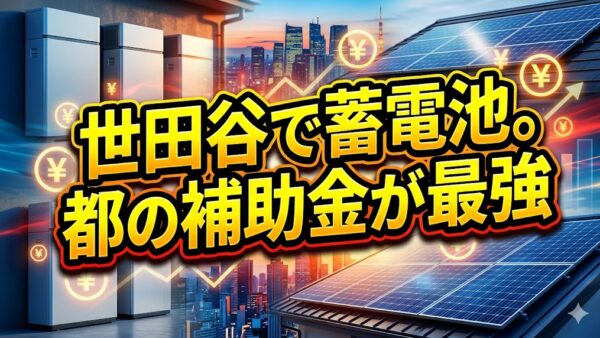 【2026年最新】世田谷区の蓄電池補助金はいくら？対象条件・申請期間・注意点をわかりやすく解説