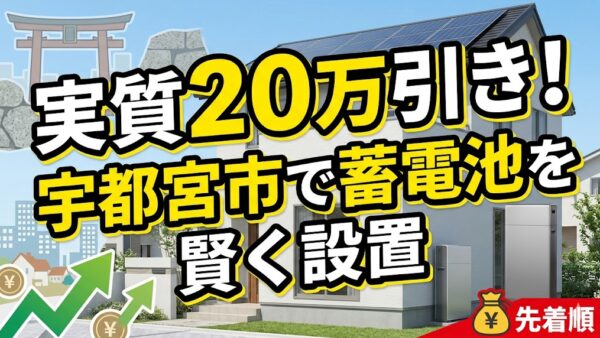 【2026年最新】宇都宮市の蓄電池補助金はいくら？対象条件・申請期間・注意点をわかりやすく解説