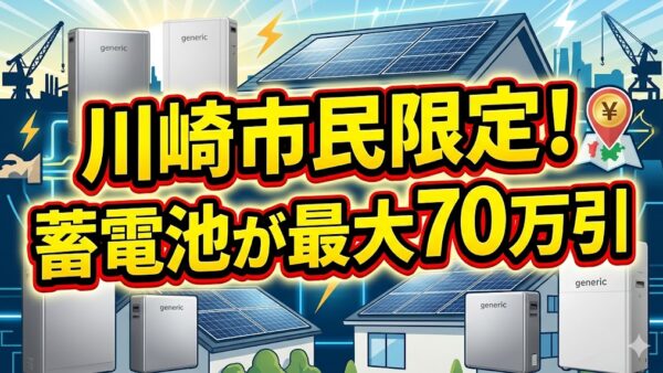 【2026年最新】川崎市の蓄電池補助金はいくら？対象条件・申請期間・注意点をわかりやすく解説