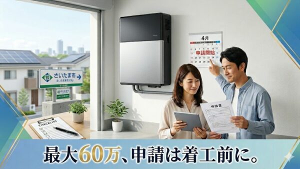 【2026年最新】さいたま市の蓄電池補助金はいくら？対象条件・申請期間・注意点をわかりやすく解説