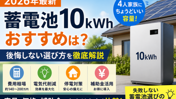 【2026年最新】10kWh蓄電池おすすめはどれ？失敗しない選び方と本当に買うべき機種
