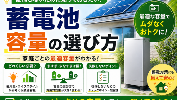 【失敗しない】蓄電池の容量の選び方｜6kWh・10kWhどっち？後悔する人の共通点まで暴露