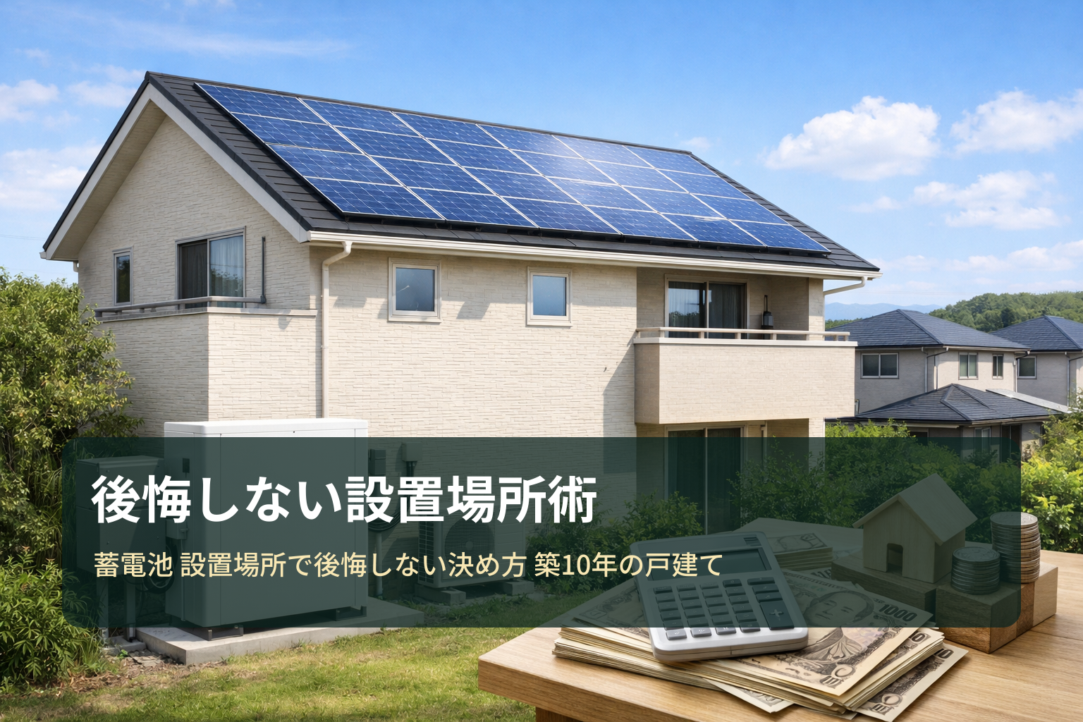 築10年の戸建てで後悔しない蓄電池の設置場所の決め方｜失敗リスクと比較のコツ