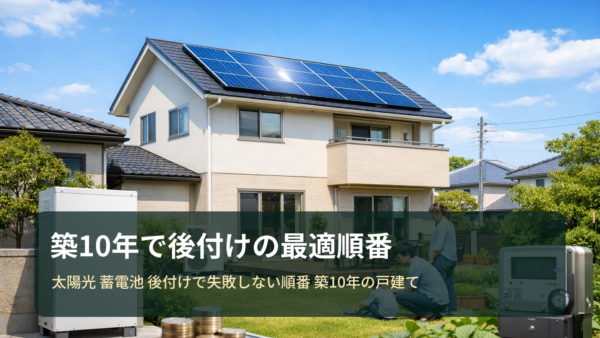 築10年の戸建てで「太陽光＋蓄電池」を後付けする失敗しない順番｜比較と補助金の進め方