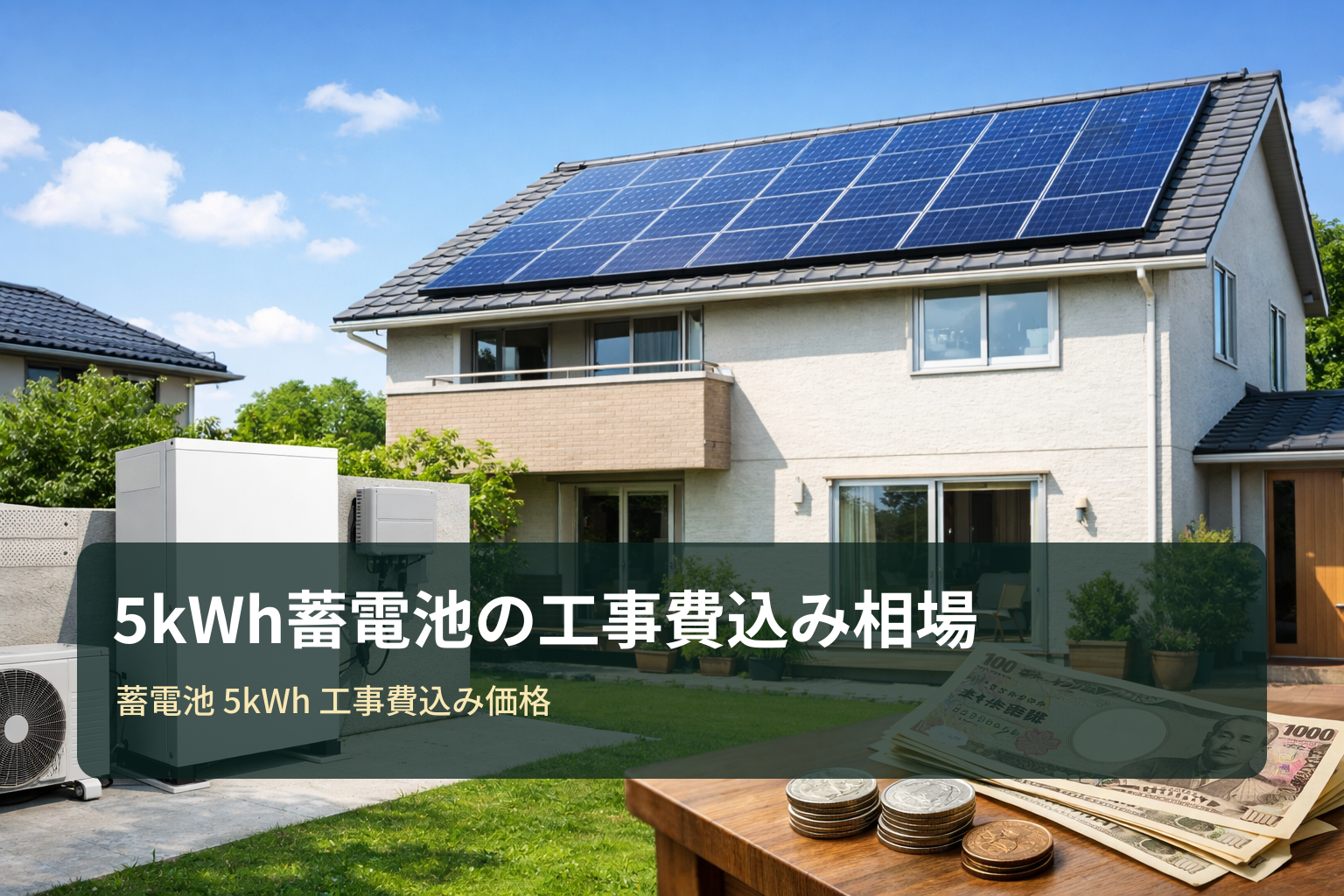 蓄電池5kWhの工事費込み価格は？相場の見方・補助金・比較のコツ【タイナビ/東京ガス活用】