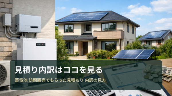 蓄電池の訪問販売でもらった見積もり「内訳の見方」完全ガイド｜相場確認と比較の進め方