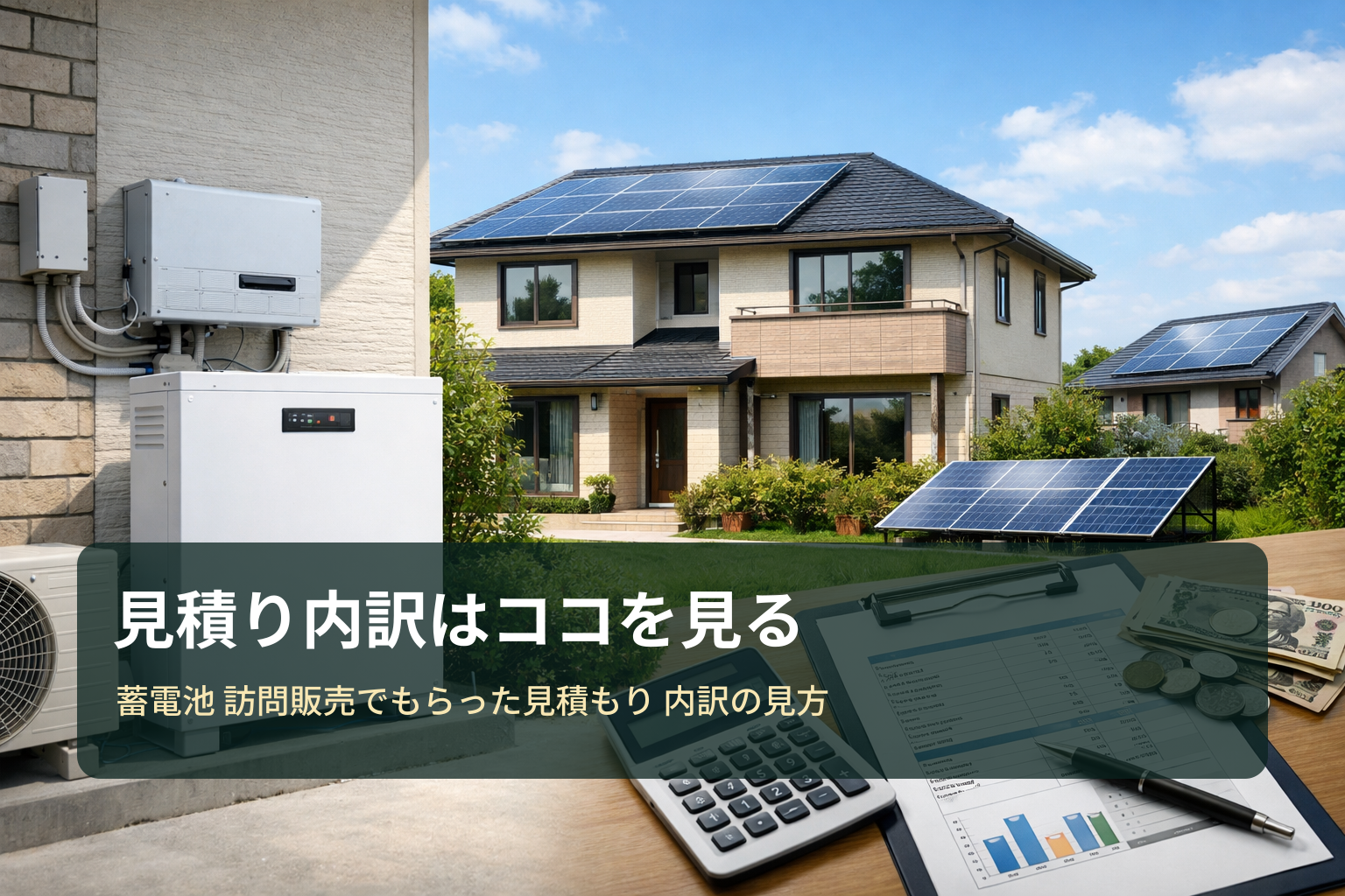 蓄電池の訪問販売でもらった見積もり「内訳の見方」完全ガイド｜相場確認と比較の進め方