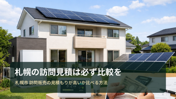 札幌市｜訪問販売の見積もりが高いか比べる方法【結論：相見積もりと条件統一】