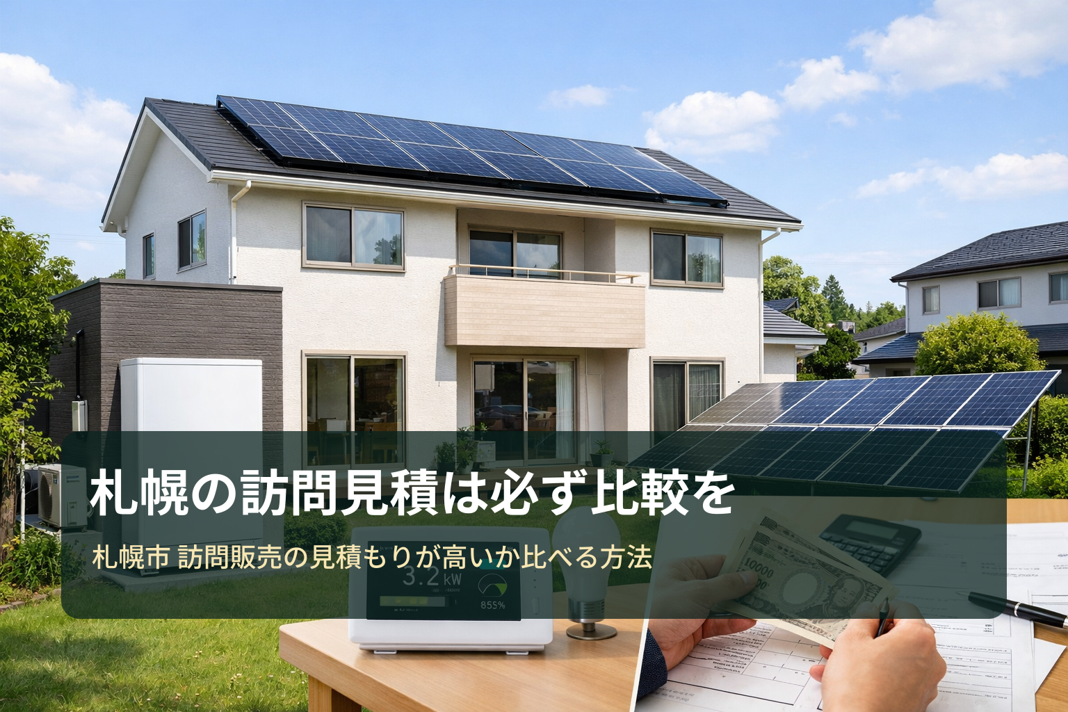 札幌市｜訪問販売の見積もりが高いか比べる方法【結論：相見積もりと条件統一】