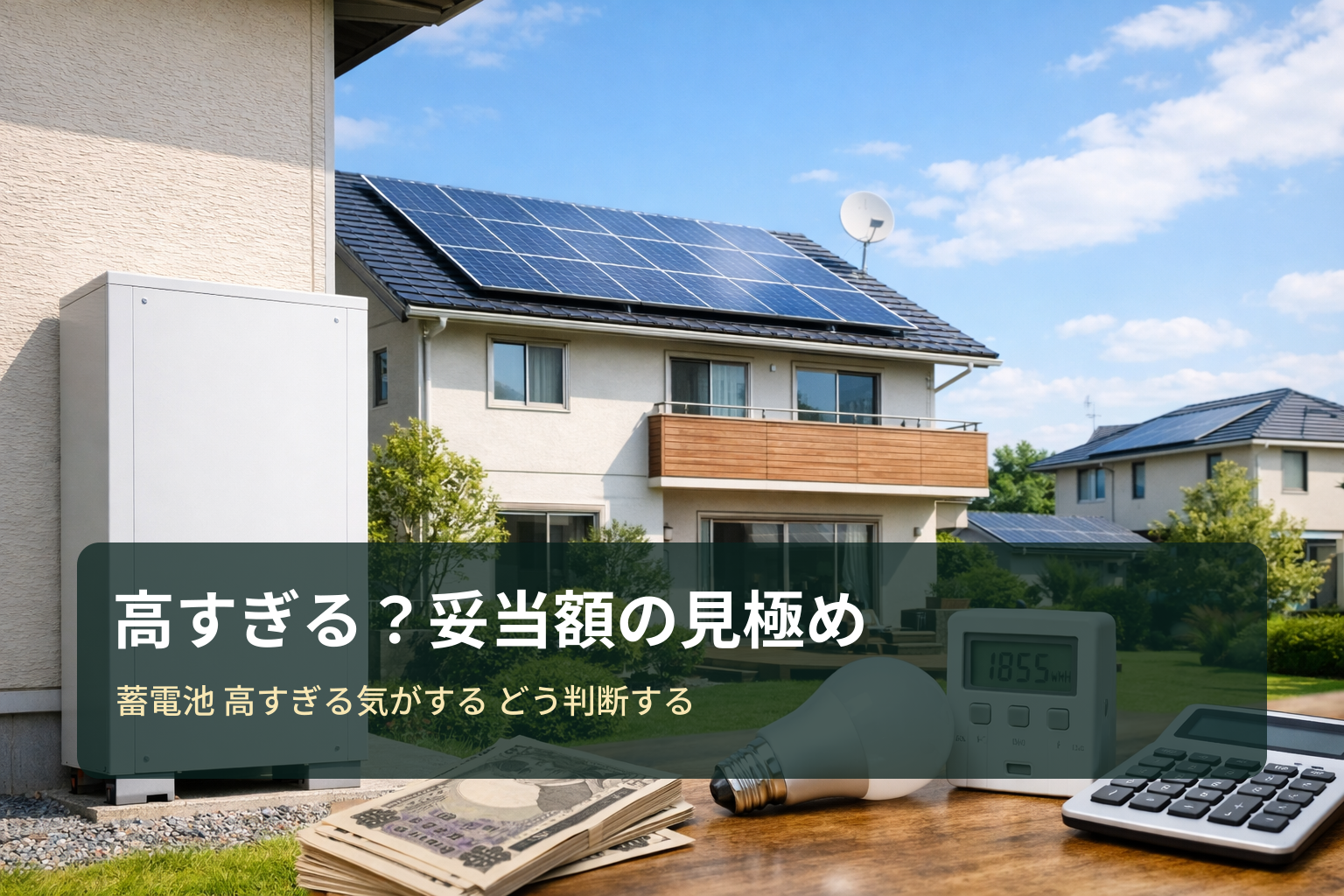蓄電池が高すぎる気がする？妥当価格の見極め方と相見積もりの進め方【タイナビ・東京ガス活用】