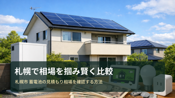 札幌市で蓄電池の見積もり相場を確認する方法｜最短手順と比較のコツ