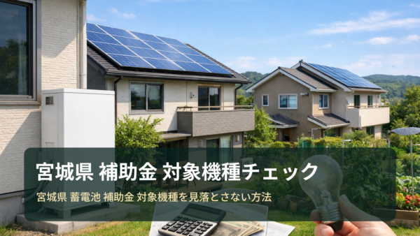 宮城県の蓄電池補助金で対象機種を見落とさない方法｜チェックリストと見積もり比較の勘所