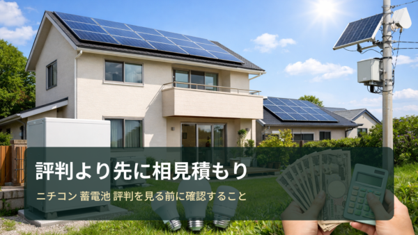 ニチコン蓄電池の評判を見る前に確認すること｜失敗回避のチェックと相見積もりのコツ