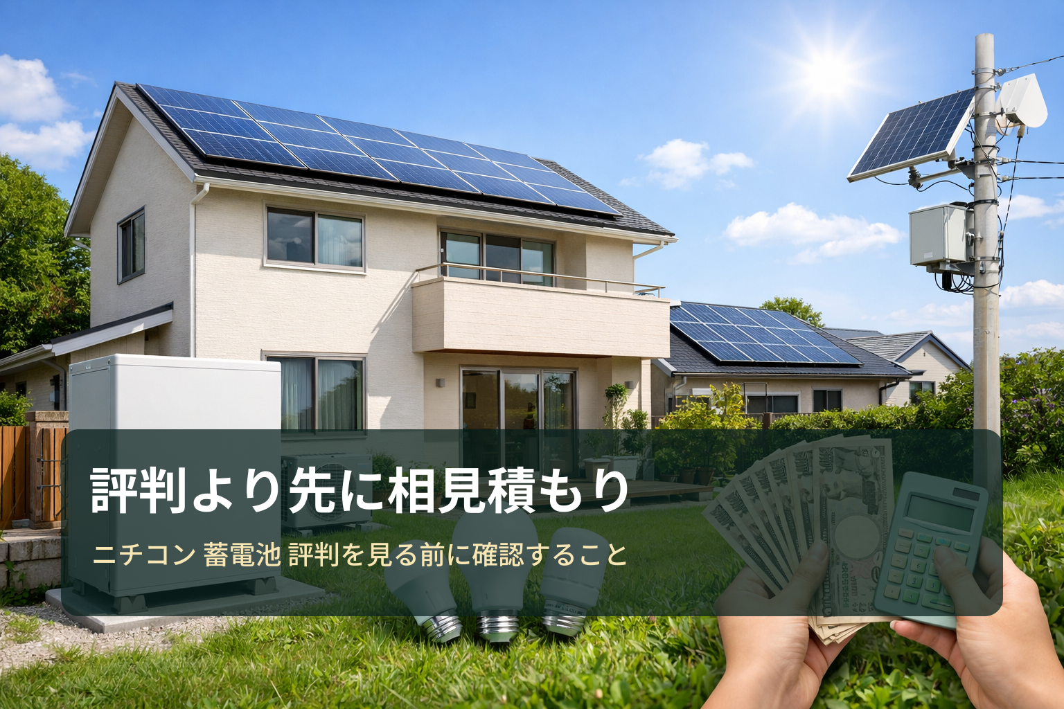 ニチコン蓄電池の評判を見る前に確認すること｜失敗回避のチェックと相見積もりのコツ