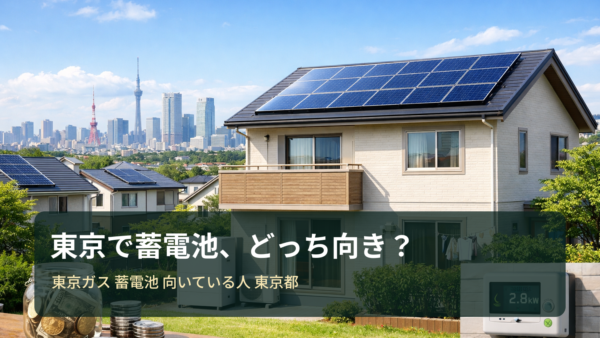 東京ガスの蓄電池が向いている人は？東京都で失敗しない選び方とタイナビ活用術
