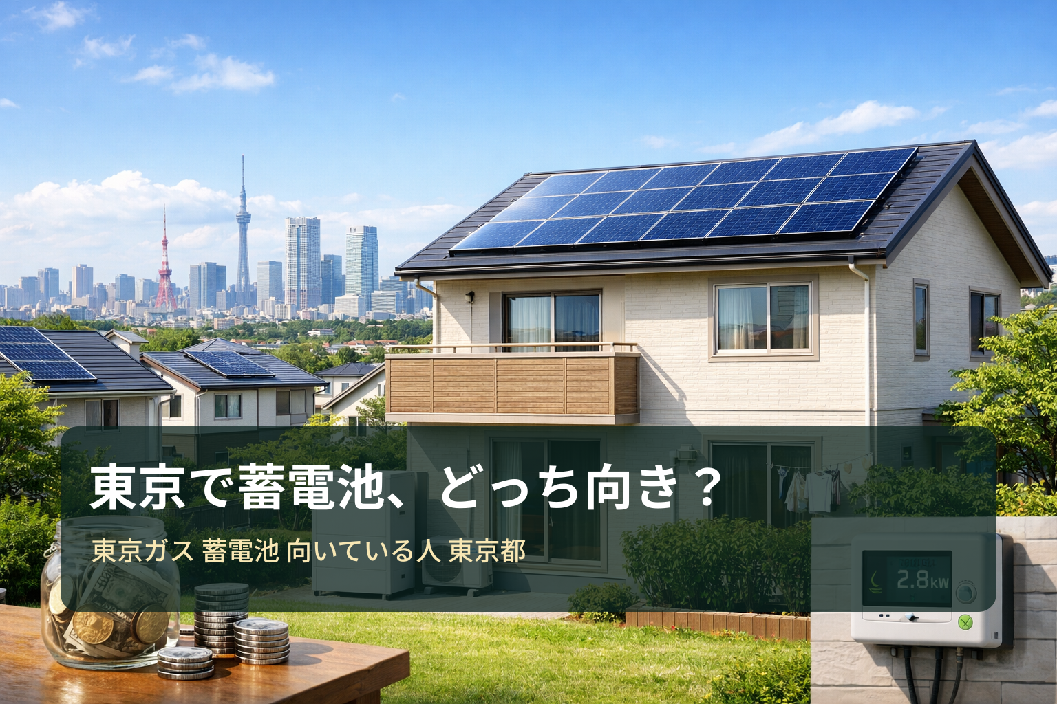 東京ガスの蓄電池が向いている人は？東京都で失敗しない選び方とタイナビ活用術